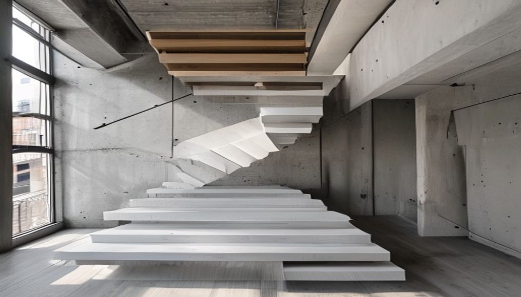 Scala moderna in frassino, Milano